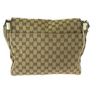Gucci Messenger GG White Ivory Shoulder Tan Beige Bag Canvas